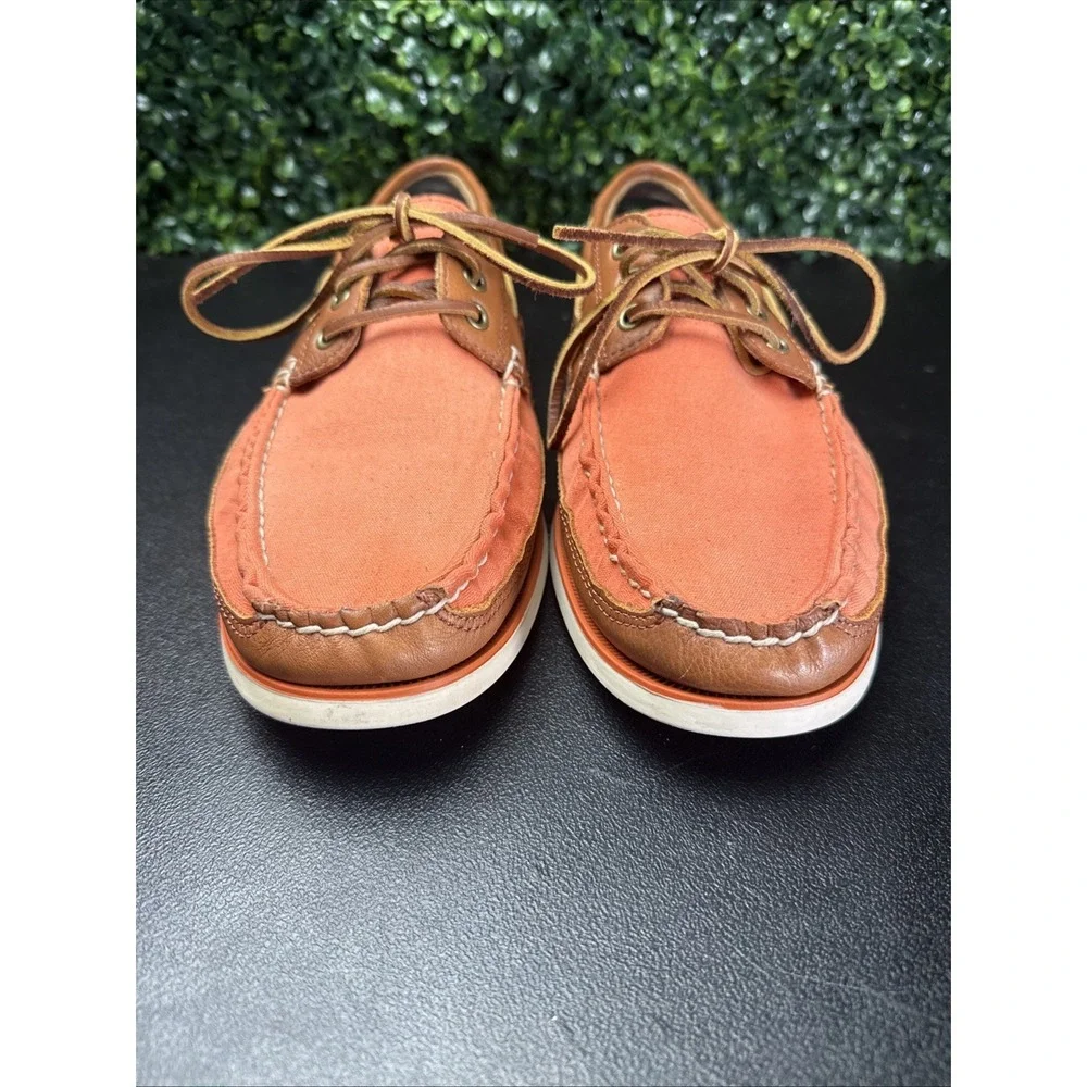 Polo Ralph Lauren Bienne boat shoes Men's Size 11.5 D Orange Brown